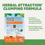 A graphic explaining the Naturally Fresh Ultra Odor Control Cat Litter formula.